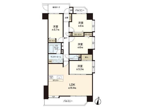ダイアパレス柏木四季の杜 陽だまり館 間取図(平面図) 間取図(平面図)