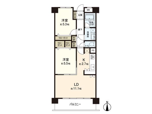 ロイヤルパレス仙台駅東 間取図(平面図) 間取図(平面図)