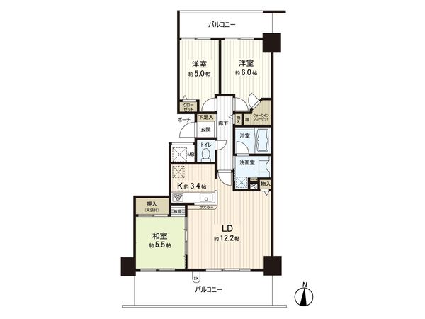 リリーベル国府多賀城サーモス 間取図(平面図) リリーベル国府多賀城サーモス 間取図(平面図)