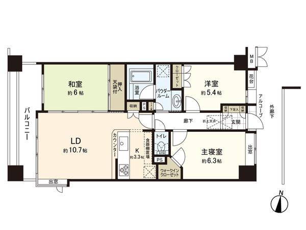 花京院シティハウス 間取図(平面図) 花京院シティハウス 間取図(平面図)