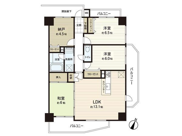 ニューヒルハウス中山 間取図(平面図) ニューヒルハウス中山 間取図(平面図)