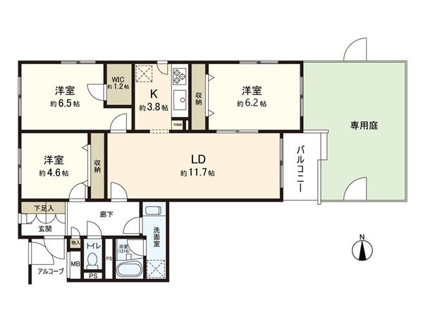 コープ野村中島丁 間取図(平面図) コープ野村中島丁 間取図(平面図)