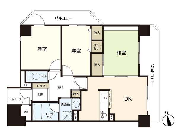 ライオンズマンション台原一丁目 間取図(平面図)