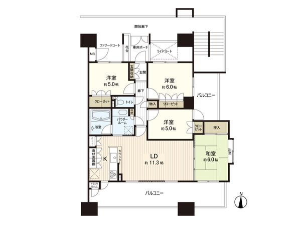 セレーノ幸町 間取図(平面図)
