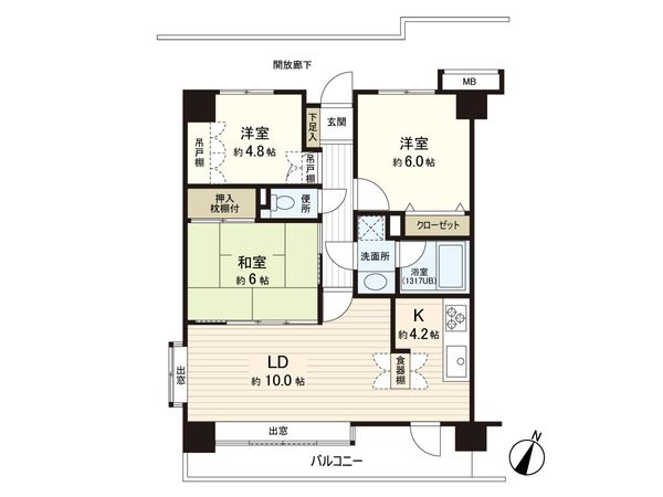 東勝山シティハウス 間取図(平面図) 東勝山シティハウス 間取図(平面図)
