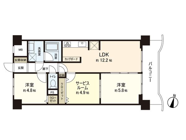 朝日プラザ柏木 東棟 間取図(平面図) 朝日プラザ柏木 東棟 間取図(平面図)