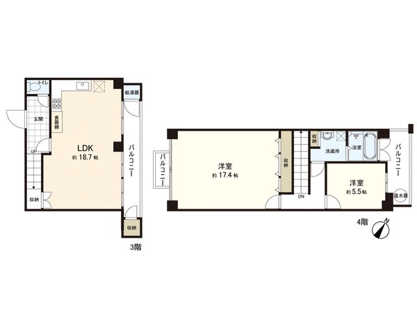 レジデンス第2サンシャイン広瀬川 間取図(平面図) レジデンス第2サンシャイン広瀬川 間取図(平面図)