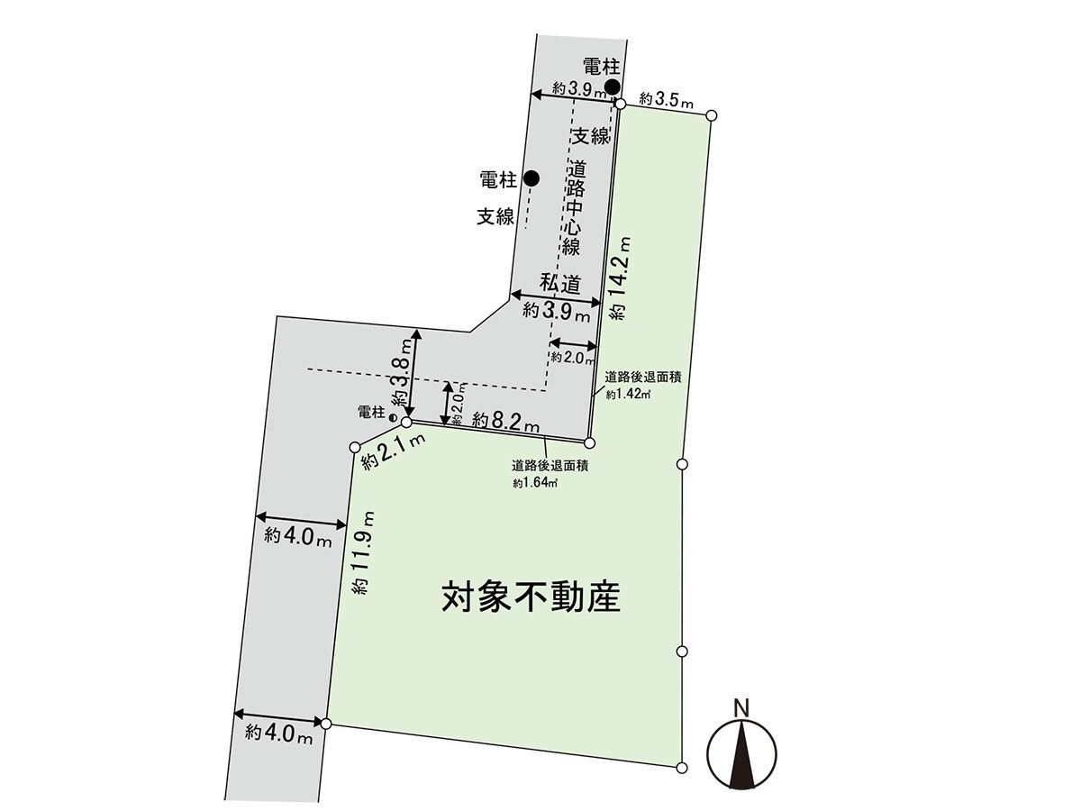 古城3丁目 土地 区画図 区画図