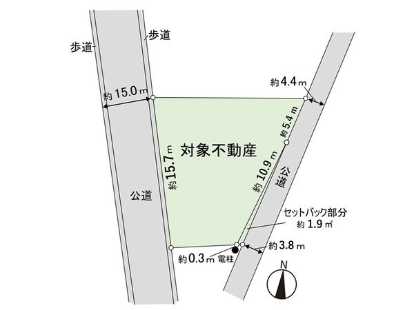 塩竈市南錦町 土地 区画図