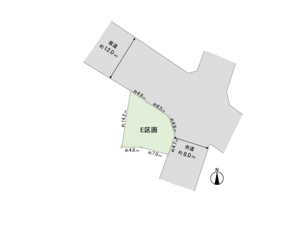 荒井3丁目 E区画 地形図