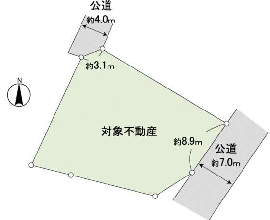 土地　柴田町西船迫１丁目 地形図
