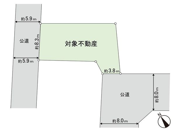 土地 宮城野一丁目 区画図 土地 宮城野一丁目 区画図
