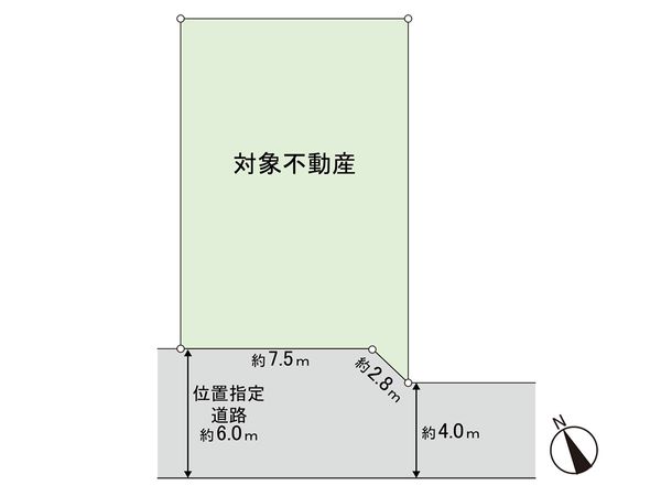 岩切字三所北 1区画 土地 区画図 岩切字三所北 1区画 土地 区画図