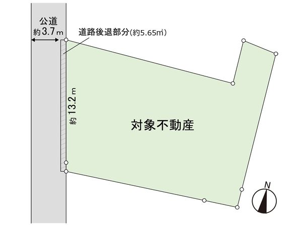 高崎1丁目 古家付土地 区画図 高崎1丁目 古家付土地 区画図