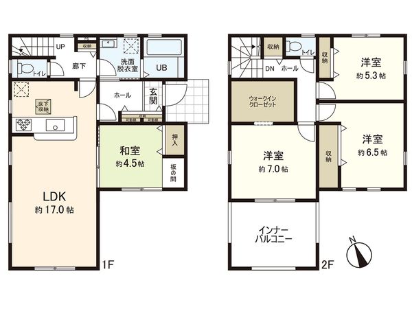 青葉区川内明神横丁 新築戸建 間取図(平面図) 青葉区川内明神横丁 新築戸建 間取図(平面図)