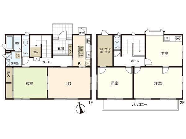 東田中1丁目 戸建 間取図(平面図) 間取図(平面図)