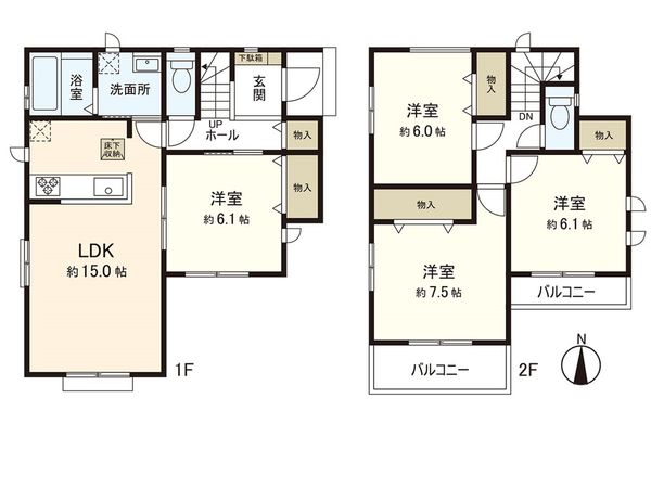 東仙台5丁目 新築戸建 間取図(平面図)