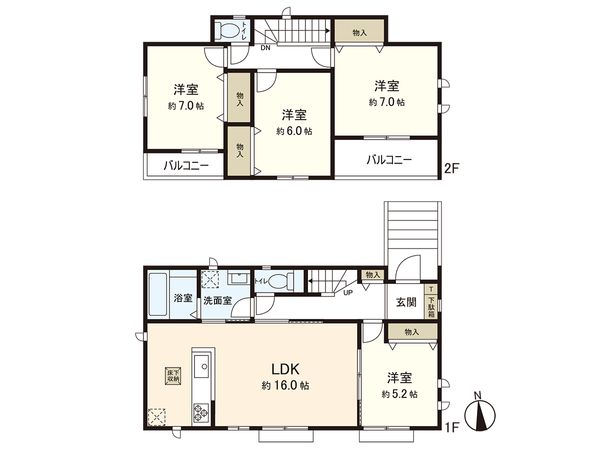 仙石 新築戸建 間取図(平面図) 仙石 新築戸建 間取図(平面図)