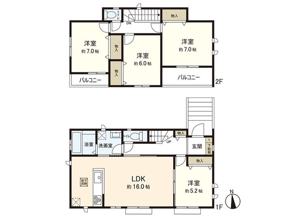 仙石 新築戸建 間取図(平面図) 仙石 新築戸建 間取図(平面図)