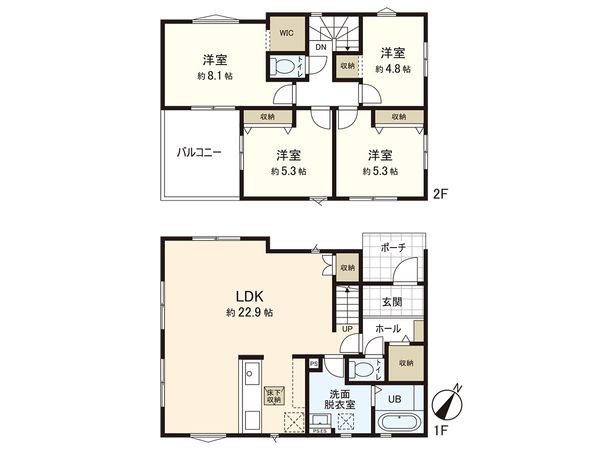 東仙台5丁目 新築戸建 間取図(平面図)