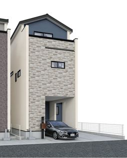 二軒茶屋 新築戸建 1号棟 外観パース図