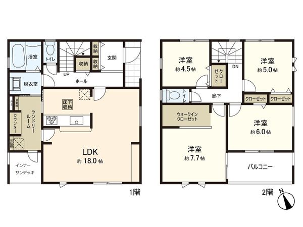若林三丁目 新築一戸建 間取図(平面図)