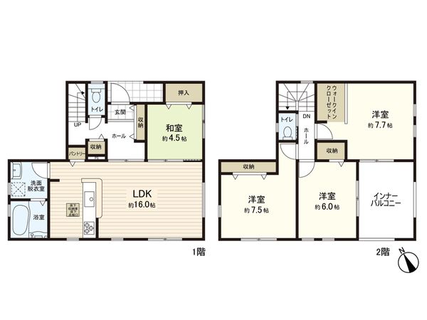 若林七丁目 新築一戸建 間取図(平面図) 若林七丁目 新築一戸建 間取図(平面図)