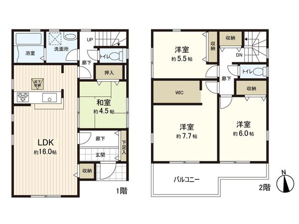 上飯田三丁目 新築一戸建 4号棟 間取図(平面図)