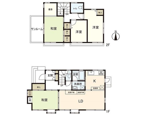 沖野2丁目 中古戸建 間取図(平面図) 沖野2丁目 中古戸建 間取図(平面図)
