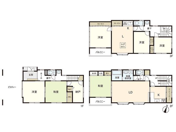 遠見塚2丁目 戸建 間取図(平面図)
