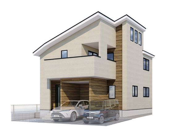 富沢2丁目 新築戸建 1号棟 外観パース図