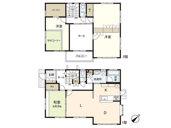 双葉ケ丘1丁目 戸建 間取図(平面図)