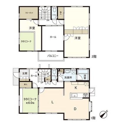 双葉ケ丘1丁目 戸建 間取図(平面図)