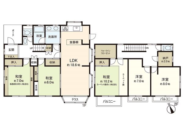 沖野6丁目 戸建 間取図(平面図) 沖野6丁目 戸建 間取図(平面図)