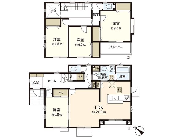 戸建 汐見台南2丁目 間取図(平面図)