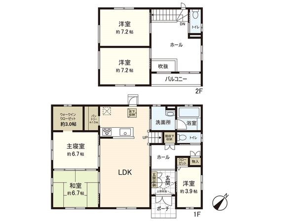 戸建 長命ヶ丘3丁目 間取図(平面図) 戸建 長命ヶ丘3丁目 間取図(平面図)