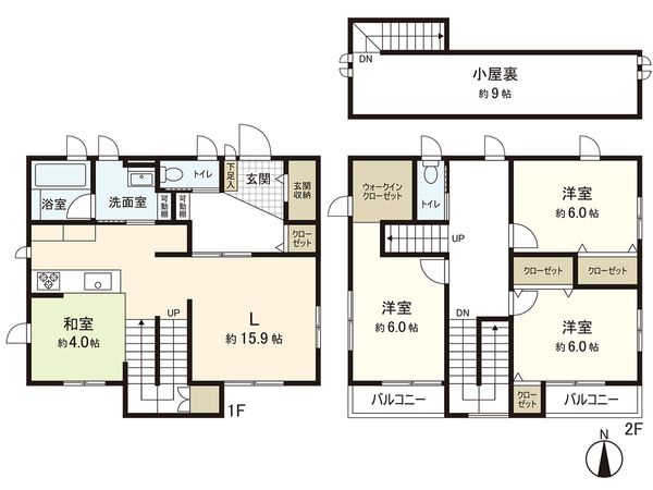 岩切字鴻巣南 戸建 間取図(平面図) 岩切字鴻巣南 戸建 間取図(平面図)