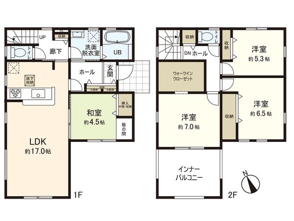 青葉区川内明神横丁 新築戸建 間取図(平面図) 青葉区川内明神横丁 新築戸建 間取図(平面図)