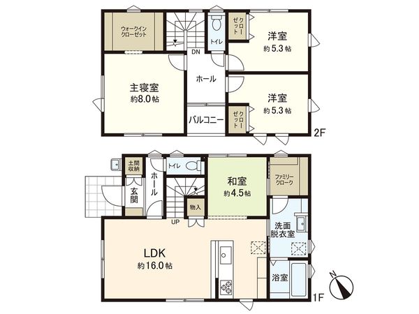 南光台南1丁目 新築戸建 A号棟 間取図(平面図) 南光台南1丁目 新築戸建 A号棟 間取図(平面図)