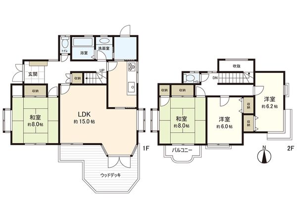 戸建 館一丁目 間取図(平面図) 戸建 館一丁目 間取図(平面図)