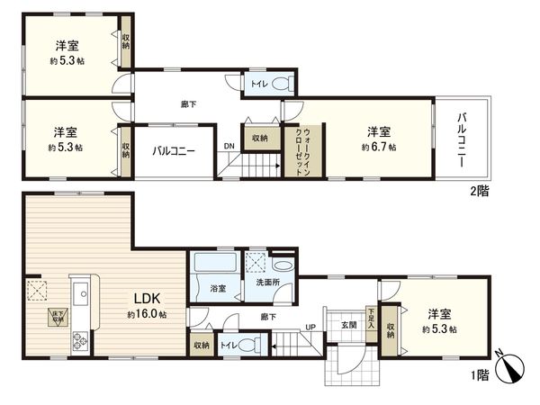 上飯田二丁目 新築一戸建 3号棟 間取図(平面図)