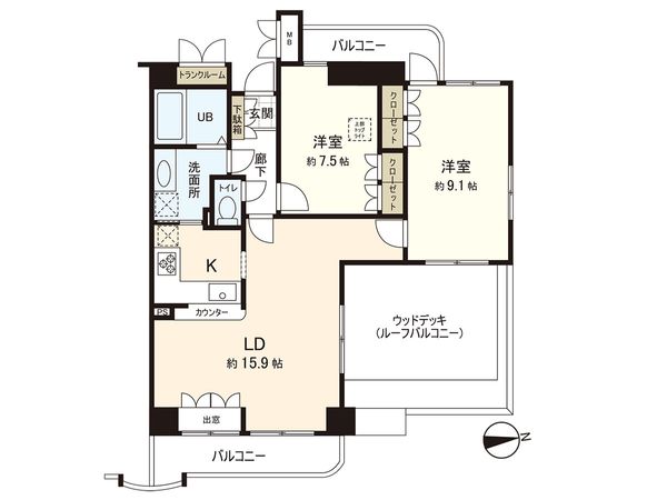 ロイヤルパレス上杉山通 間取図(平面図) ロイヤルパレス上杉山通 間取図(平面図)