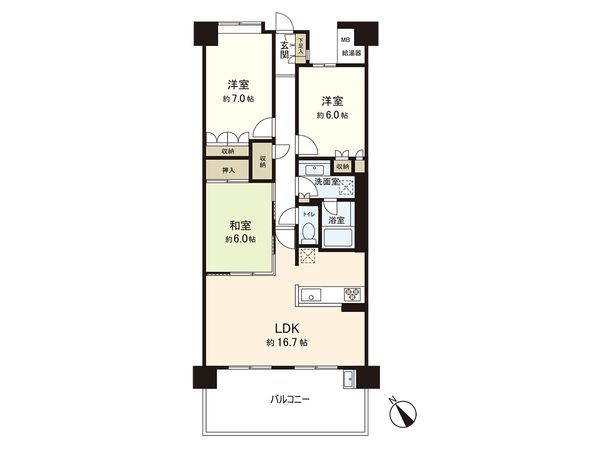 シティハウス広瀬川セントラルレジデンス 間取図(平面図)