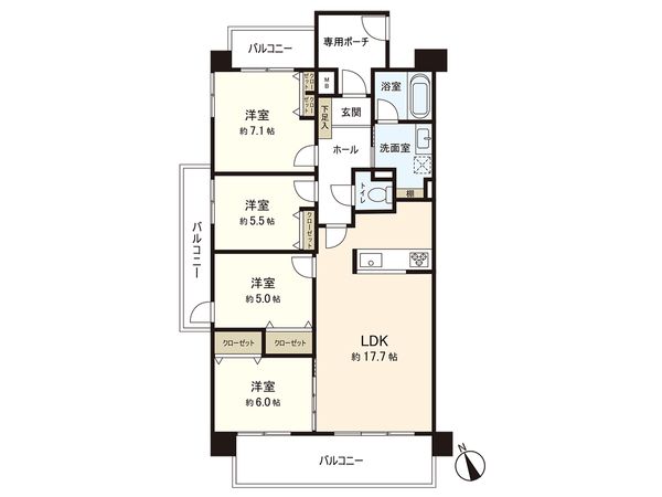 ザ・センタータウンズパラッシオ小田原 弐番館 間取図(平面図) 間取図(平面図)