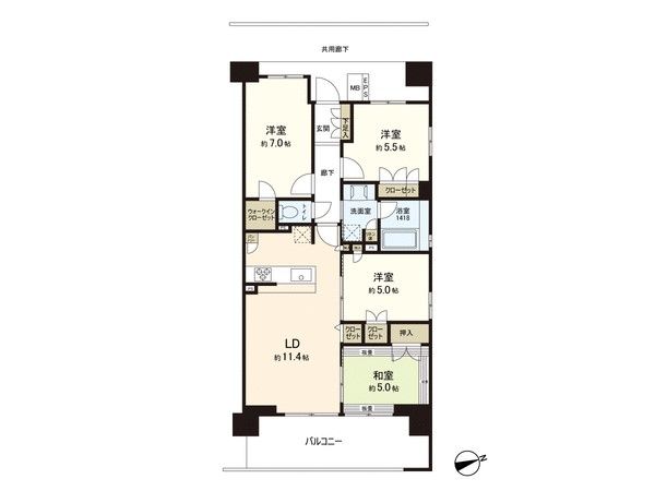 レーベン仙台THE GRANDE 間取図(平面図)