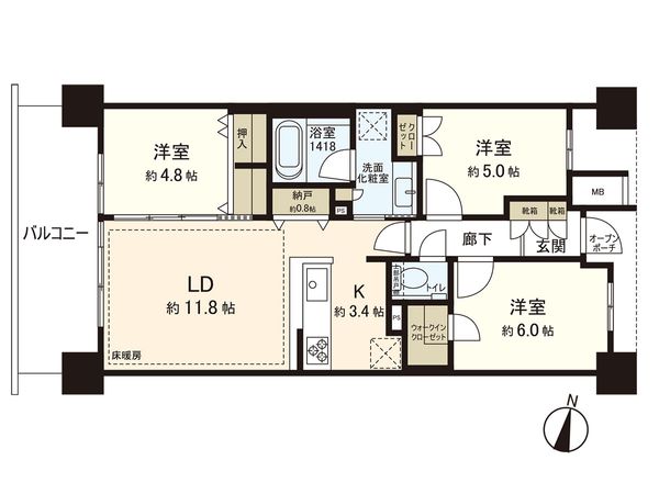 プラウドタワー仙台晩翠通セントラル 間取図(平面図) プラウドタワー仙台晩翠通セントラル 間取図(平面図)