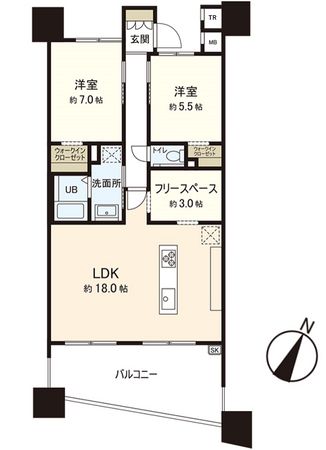 ダイアパレスアプティ八乙女中央 間取図(平面図)