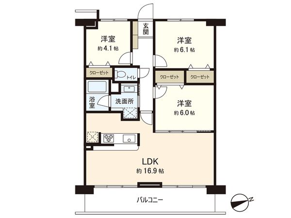 ライオンズマンション中倉第2 間取図(平面図) 間取図(平面図)