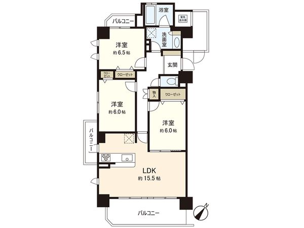 シティハウス長町一丁目ステーションコート 間取図(平面図)