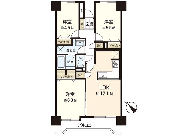 サンライズマンション大和 間取図(平面図) サンライズマンション大和 間取図(平面図)